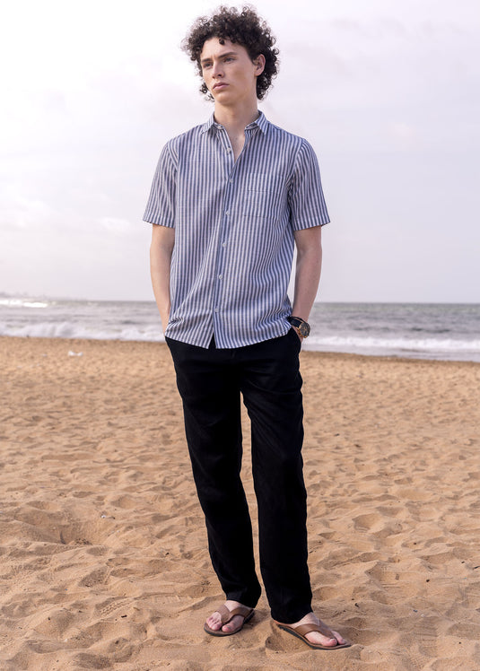 Striped short sleeve shirt