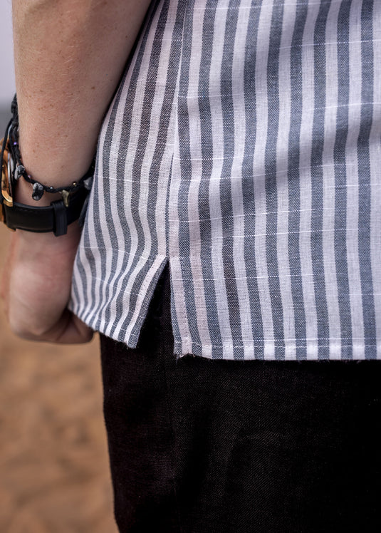 Striped short sleeve shirt
