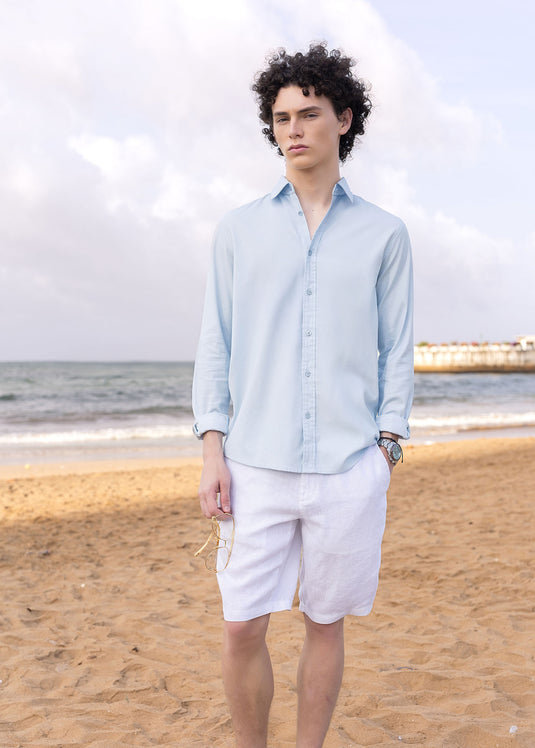 Short collar Long sleeve shirt