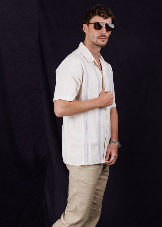 Casual Wear Detailed Stripe S/S Shirt