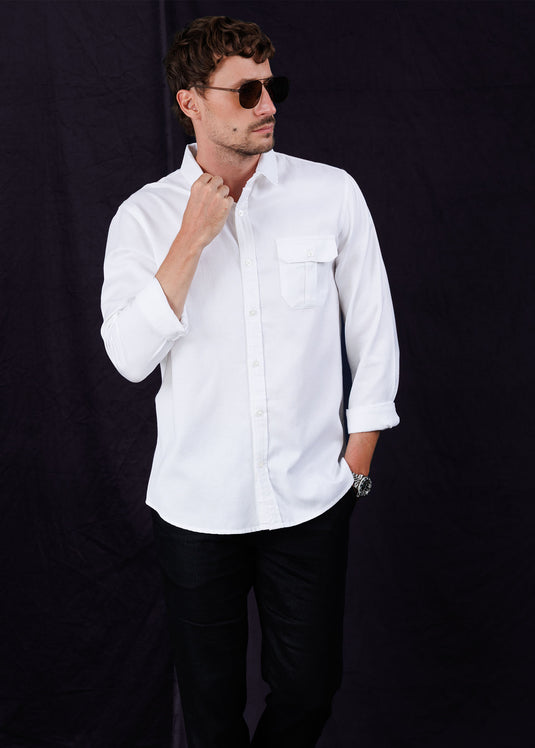 Casual Wear L/S Shirt With Flap Pkt.