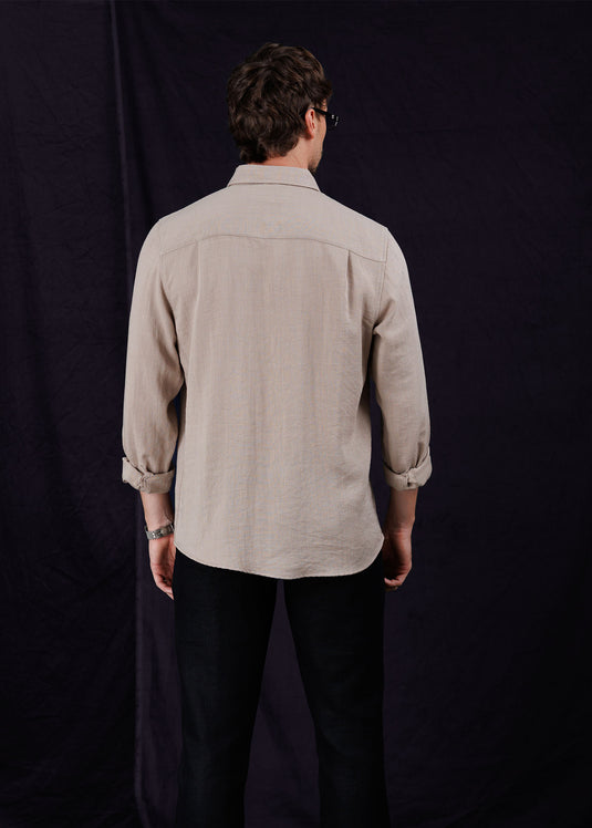 Detailed Linen L/S Shirt