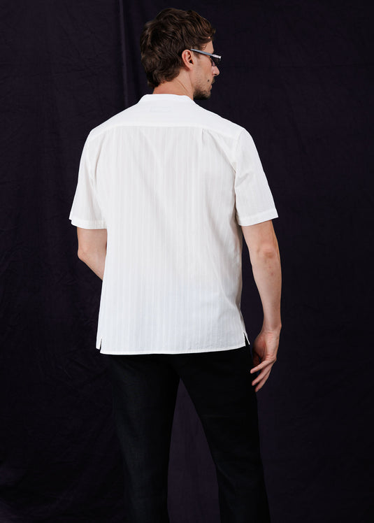 Mandarin Collar S/S Shirt.