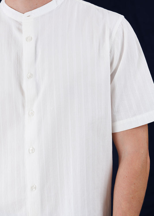 Mandarin Collar S/S Shirt.