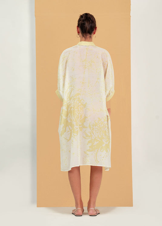 Batik kaftan shirt dress