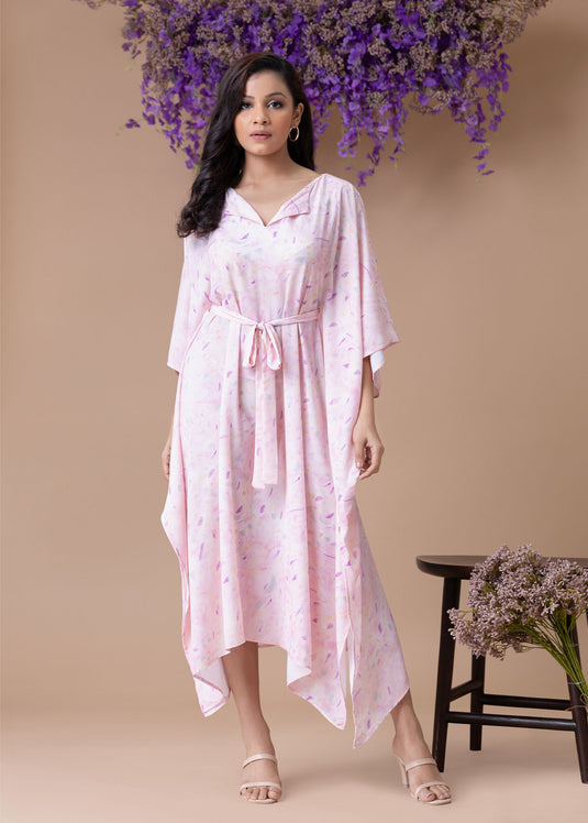 Printed kaftan dress