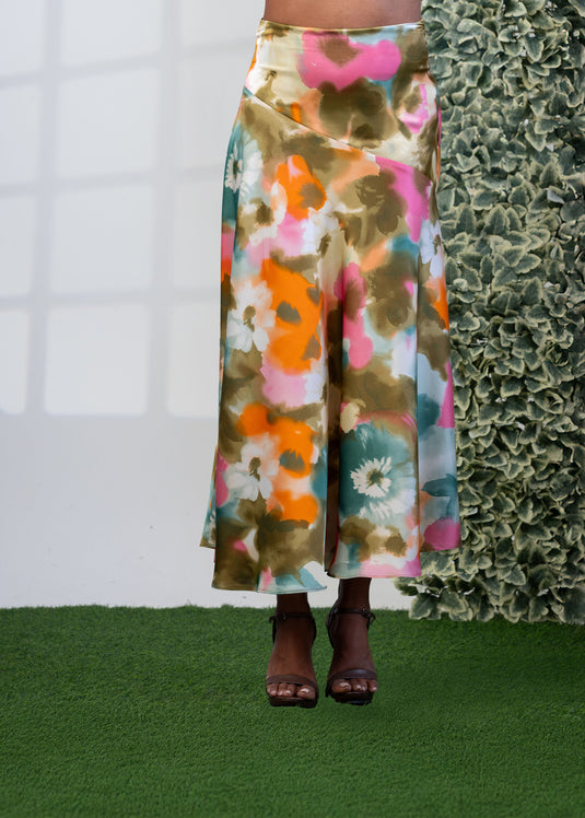 Fit & flare skirt with yoke panel