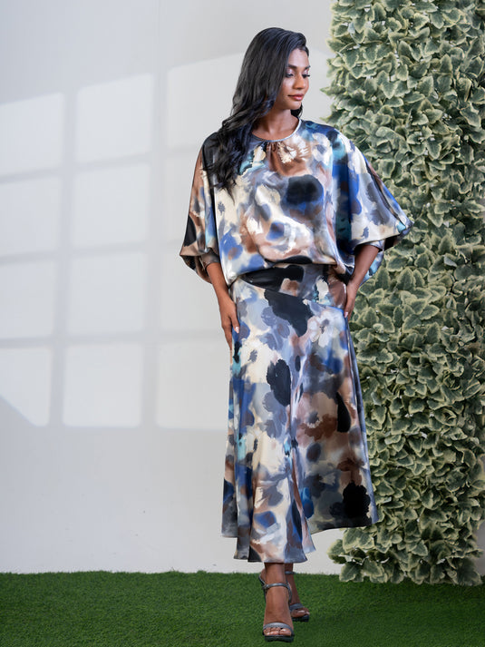 Fit & flare skirt with yoke panel