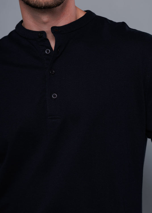 Half Buttoned Placket L/S T-Shirt