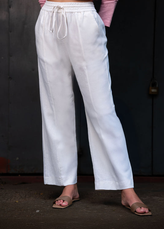 Basic Drawcord Pant With Seam Detail