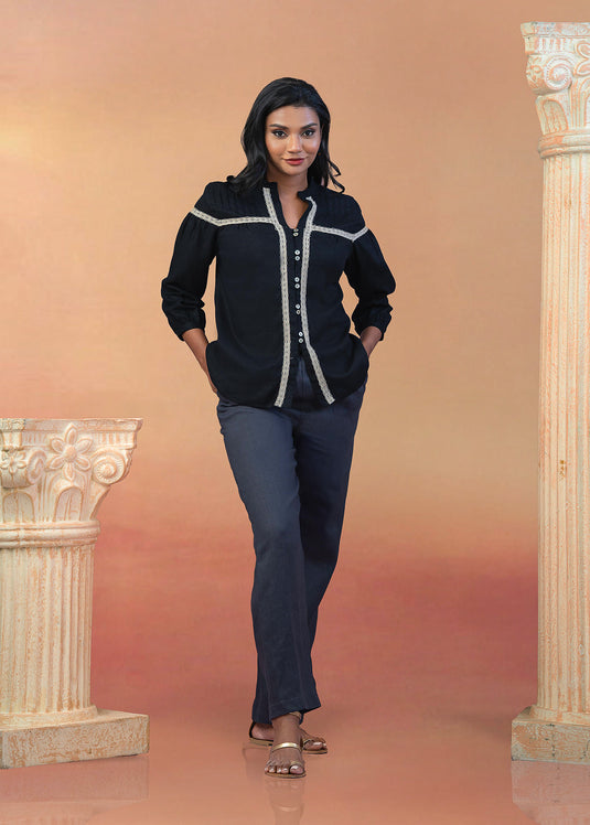 Lace detailed blouse