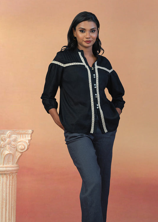 Lace detailed blouse