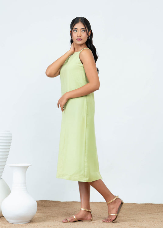 Strappy Dress With Princess Seam