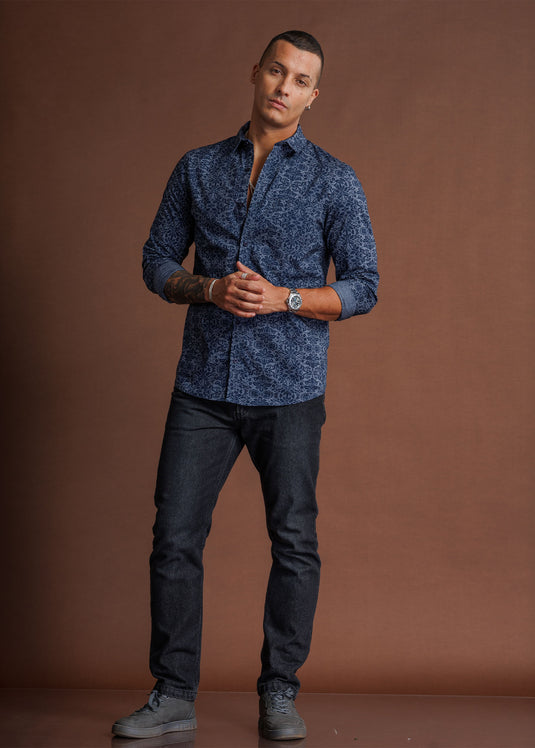 Casual Wear Printed L/S Shirt