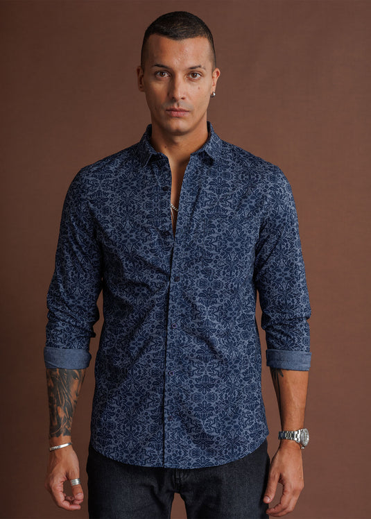 Casual Wear Printed L/S Shirt