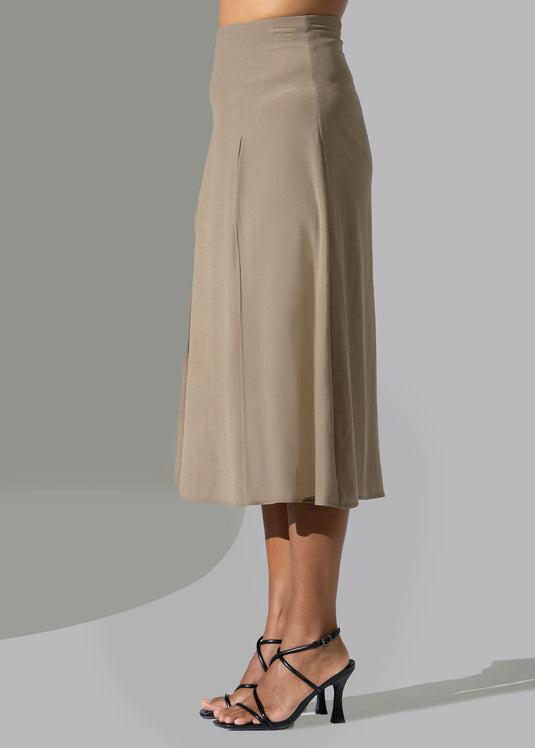 High waisted skirt with pleats