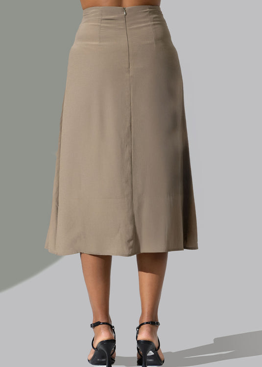 High waisted skirt with pleats