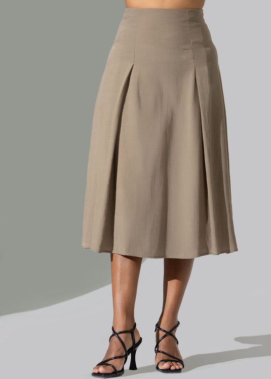 High waisted skirt with pleats