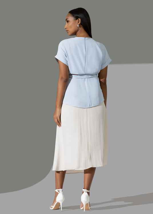 High waisted skirt with pleats