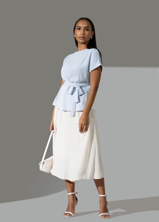 High waisted skirt with pleats