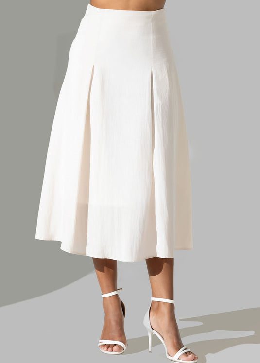 High waisted skirt with pleats