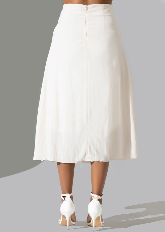 High waisted skirt with pleats