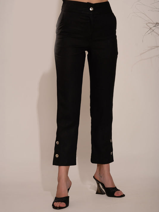 Button Detailed Tailored Pant