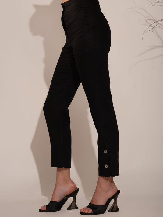 Button Detailed Tailored Pant