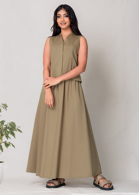 Drawcord Maxi Skirt