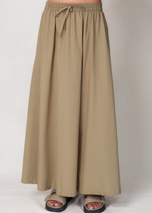 Drawcord Maxi Skirt
