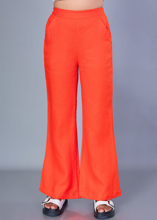 Wide Leg High Waisted Linen Pant