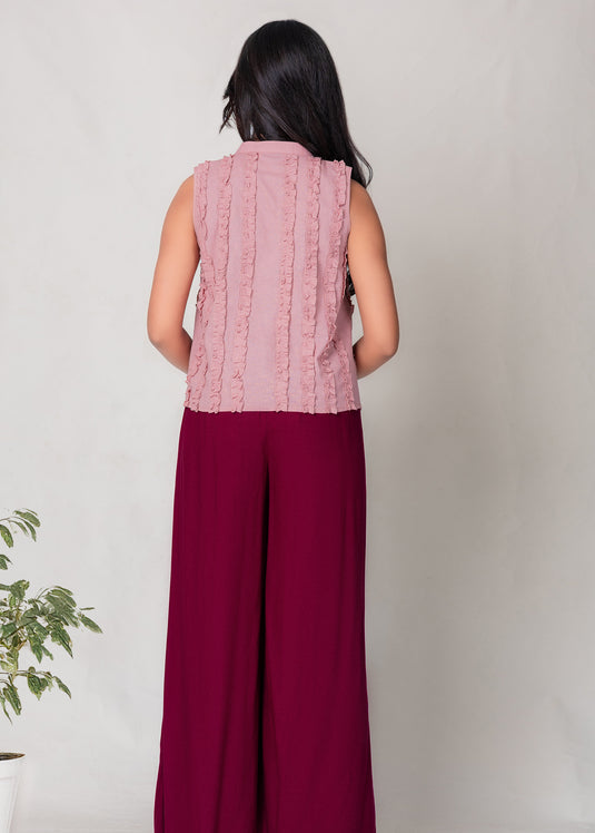 Frill Detailed Sleeveless Blouse