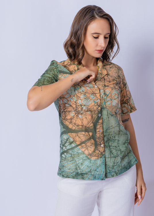 Batik Collared Blouse