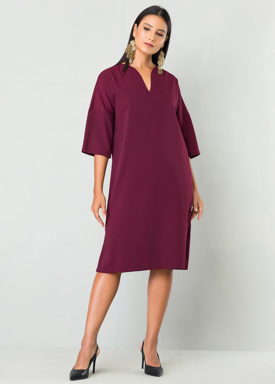 Drop shoulder dress