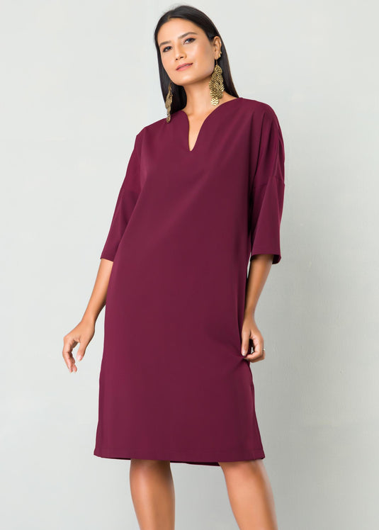 Drop shoulder dress