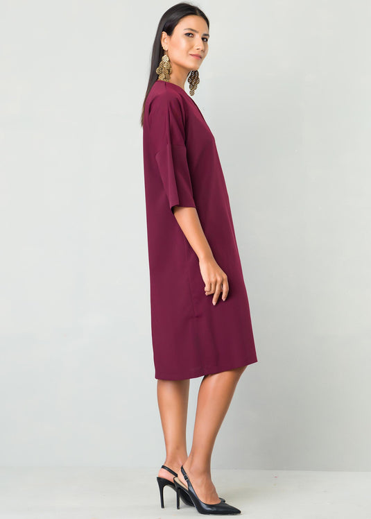 Drop shoulder dress