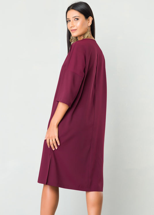 Drop shoulder dress
