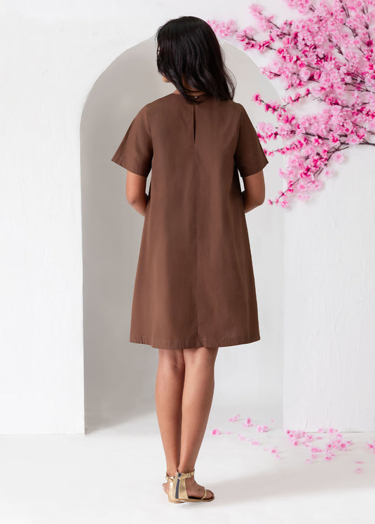Round Neck Trapeze Dress