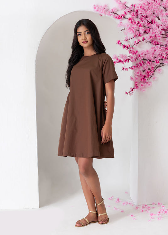 Round Neck Trapeze Dress