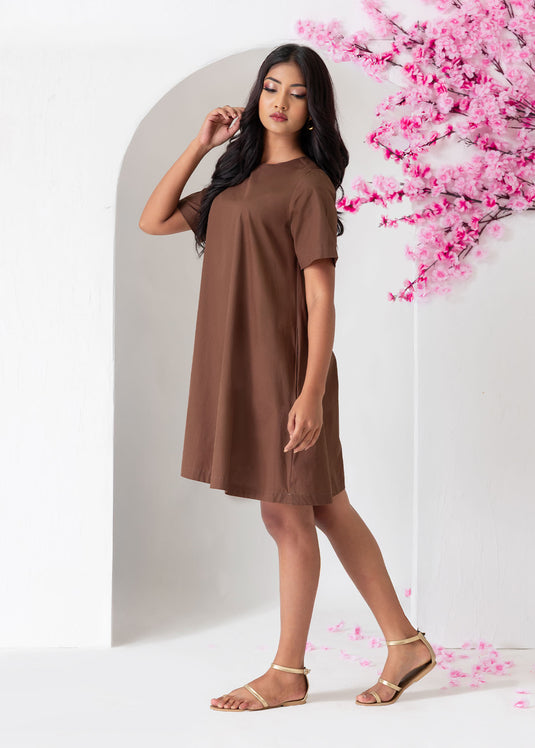Round Neck Trapeze Dress