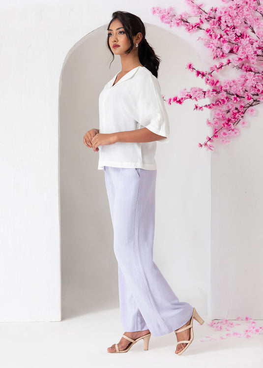 Cotton Blouse With Collar Detail