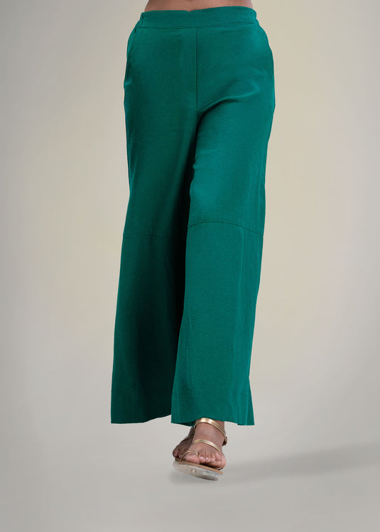 Wide leg pant with elasticated back