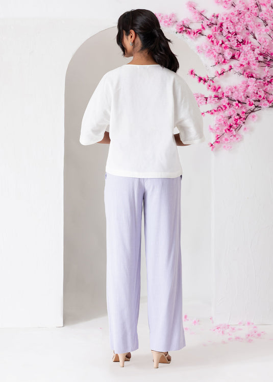 Cotton Blouse With Collar Detail