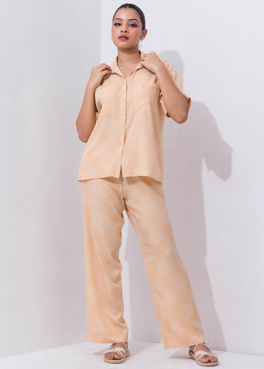 Printed Draw Cord Pant