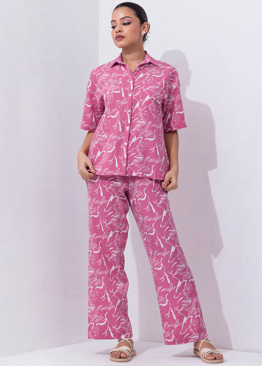 Printed Draw Cord Pant