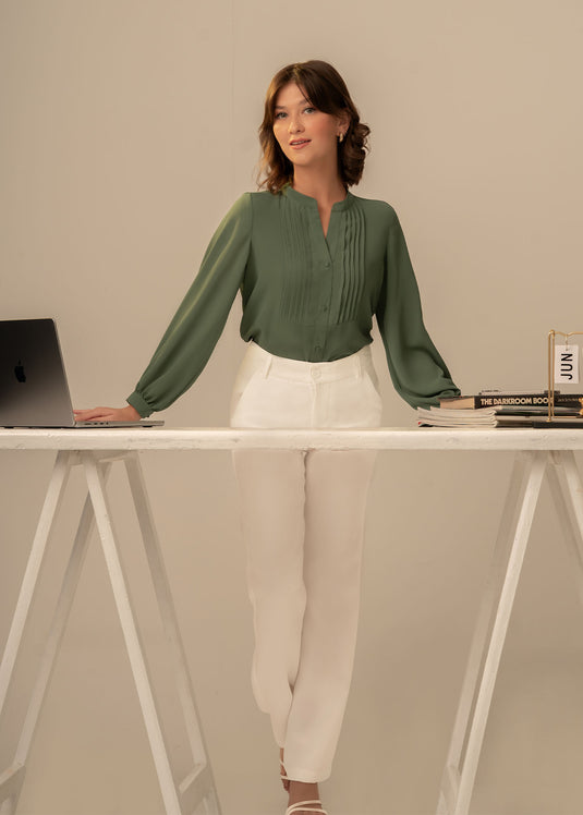 Pintuck detailed blouse
