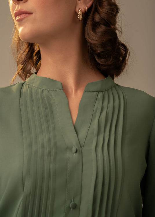 Pintuck detailed blouse