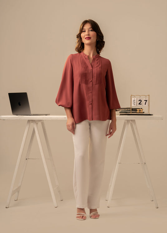 Pintuck detailed blouse