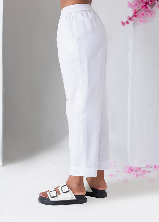 Elasticated Waist Pant With Narrow Hem