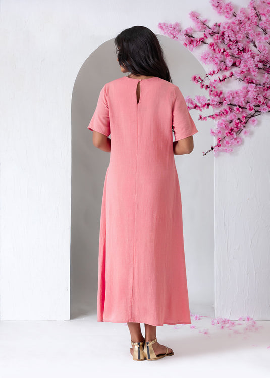 Round Neck Basic Maxi Dress